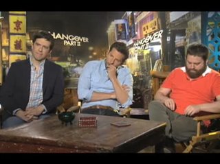 Ed Helms, Bradley Cooper & Zach Galifianakis (The Hangover Part II) - Interview