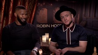 Jamie Foxx & Taron Egerton talk 'Robin Hood'